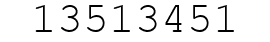 Number 13513451.