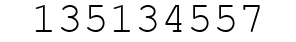 Number 135134557.