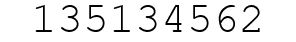 Number 135134562.