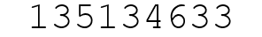 Number 135134633.
