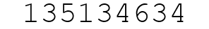 Number 135134634.