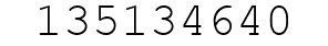 Number 135134640.