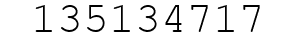 Number 135134717.