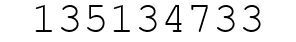 Number 135134733.
