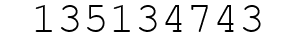 Number 135134743.