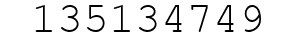Number 135134749.