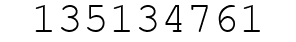 Number 135134761.