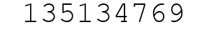 Number 135134769.