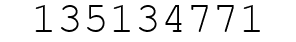 Number 135134771.