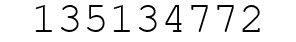 Number 135134772.