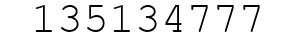 Number 135134777.