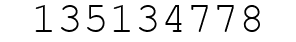 Number 135134778.