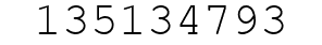 Number 135134793.