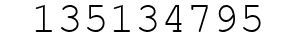 Number 135134795.