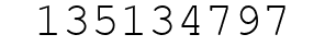 Number 135134797.