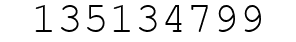 Number 135134799.