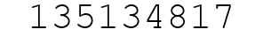 Number 135134817.
