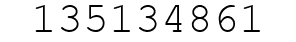 Number 135134861.