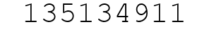 Number 135134911.