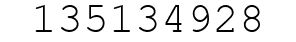 Number 135134928.