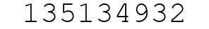 Number 135134932.