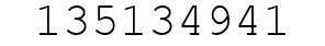 Number 135134941.
