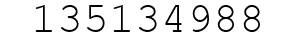 Number 135134988.