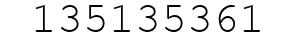 Number 135135361.
