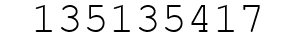Number 135135417.