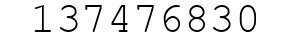 Number 137476830.