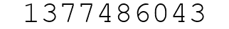 Number 1377486043.