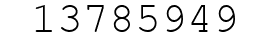 Number 13785949.
