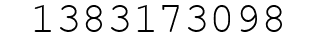 Number 1383173098.