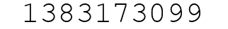 Number 1383173099.