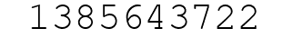 Number 1385643722.
