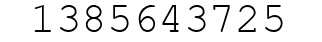 Number 1385643725.