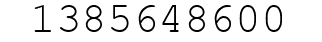 Number 1385648600.