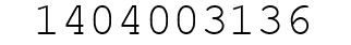 Number 1404003136.