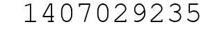 Number 1407029235.