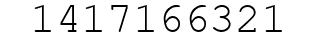 Number 1417166321.