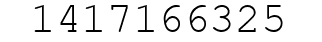 Number 1417166325.