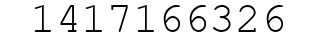 Number 1417166326.