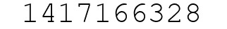 Number 1417166328.