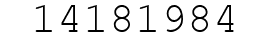 Number 14181984.