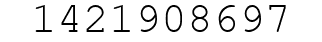Number 1421908697.