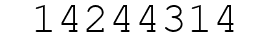 Number 14244314.