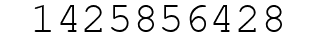 Number 1425856428.