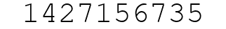 Number 1427156735.
