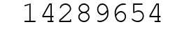 Number 14289654.