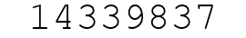 Number 14339837.